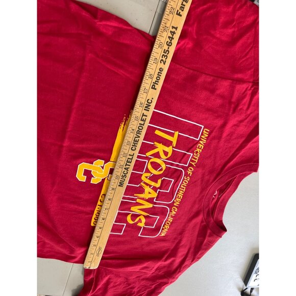 USC Trojans TShirt University Of Southern California Red Mens Size L Red Yellow - Picture 4 of 6